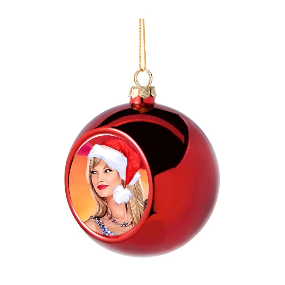 Festive Swiftie Christmas baubles