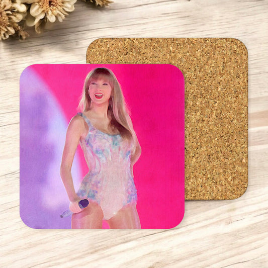 Lover Era Oil painting style Taylor square cork coaster