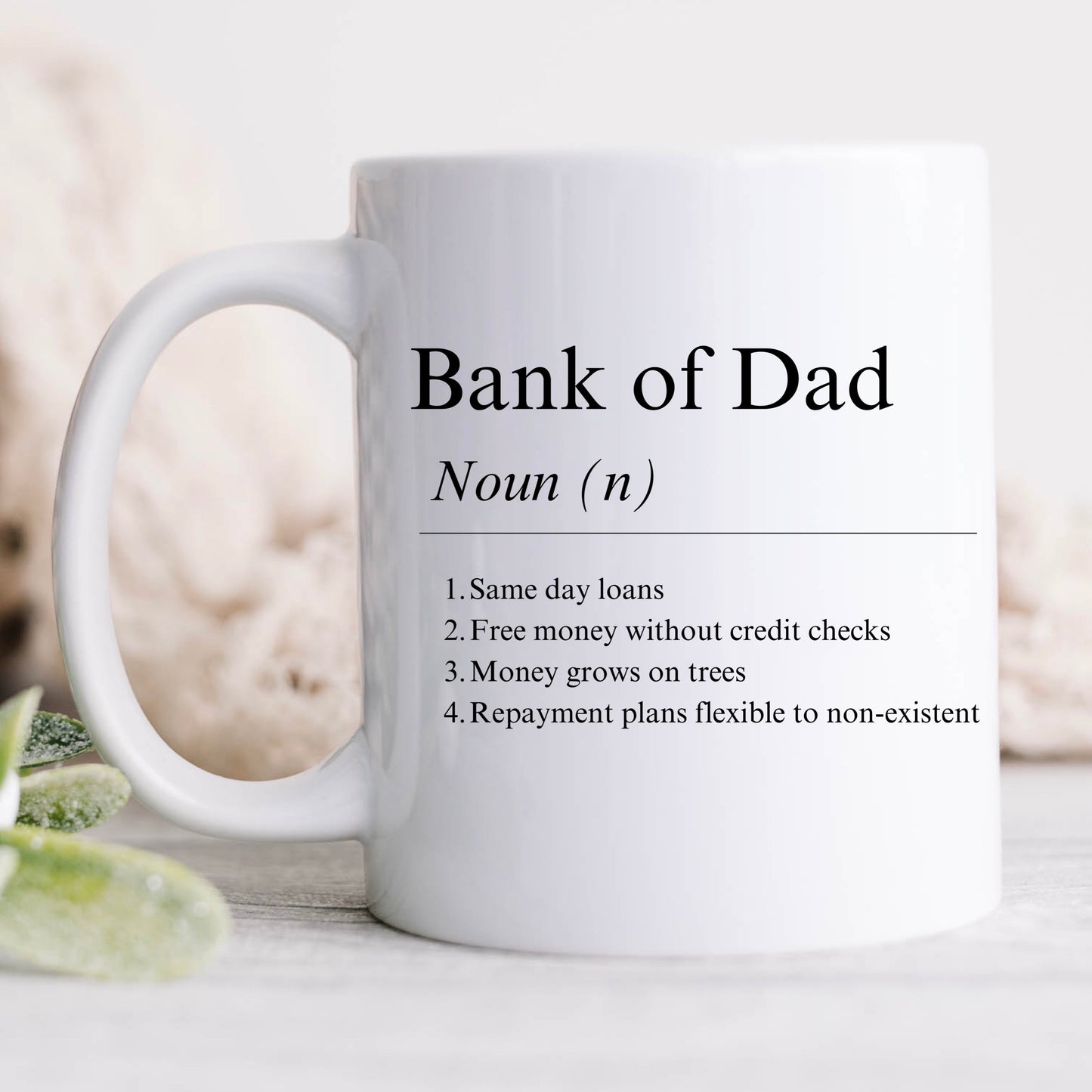 Bank of Dad dictionary style mug