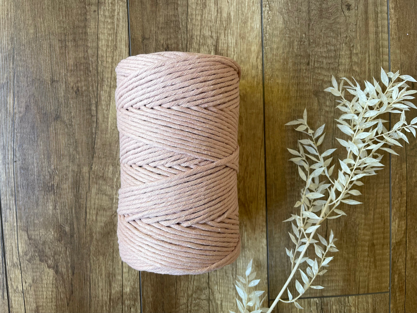 5mm recycled coloured cotton single twist string 1kg spool