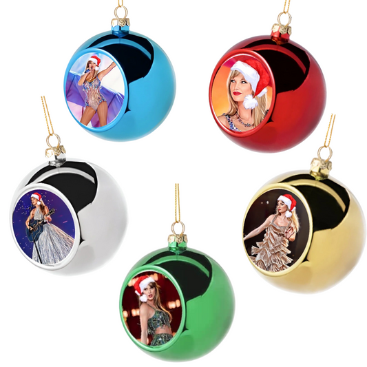 Festive Swiftie Christmas baubles