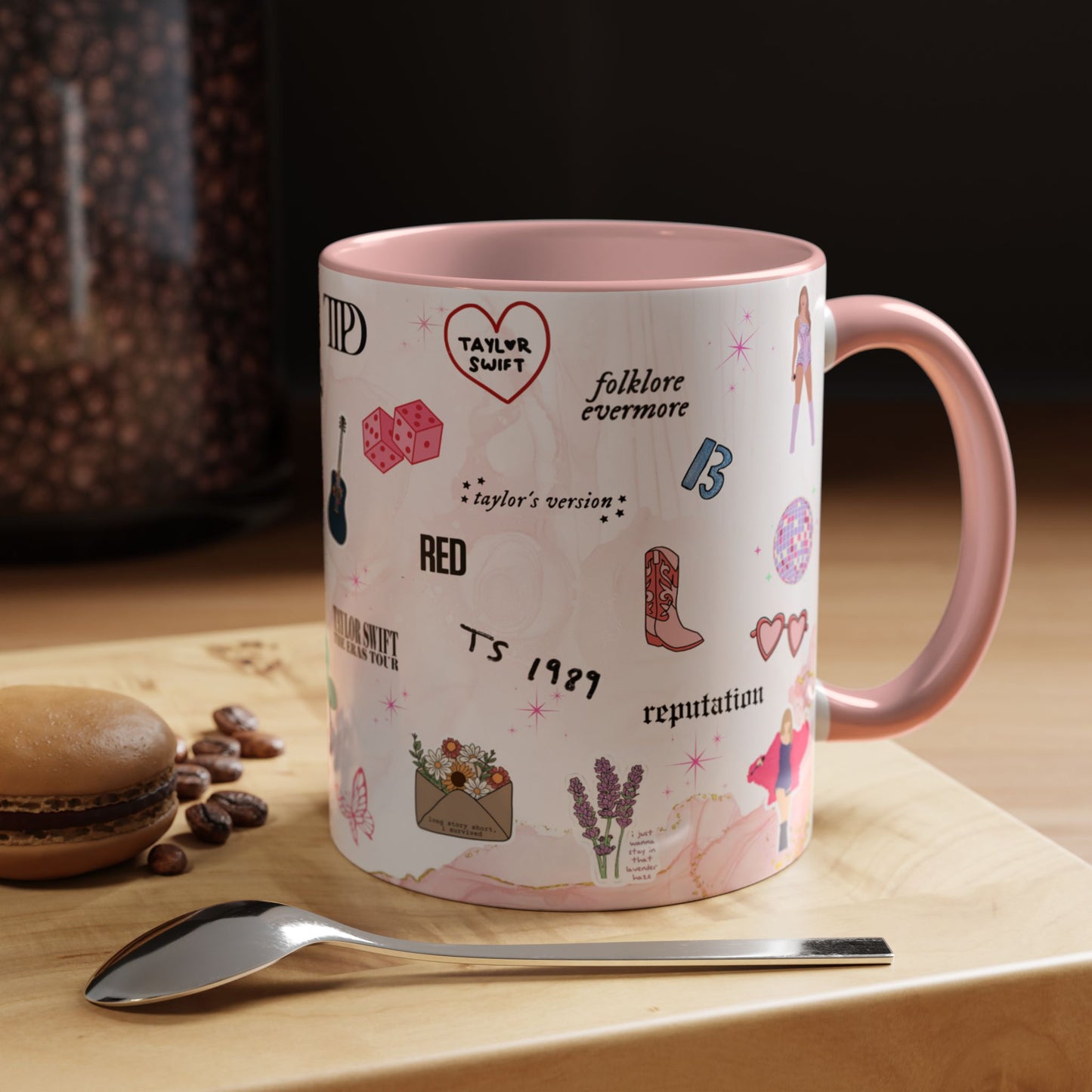 Swiftie icons pink mug