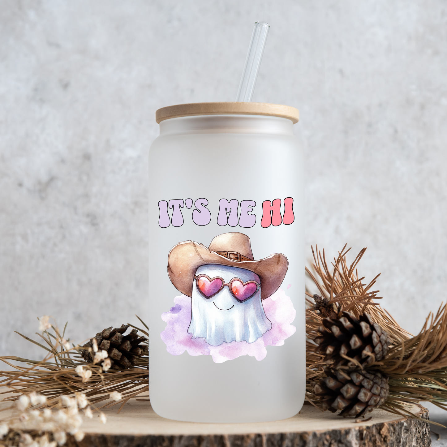 Its me hi halloween frosted glass tumbler 550ml