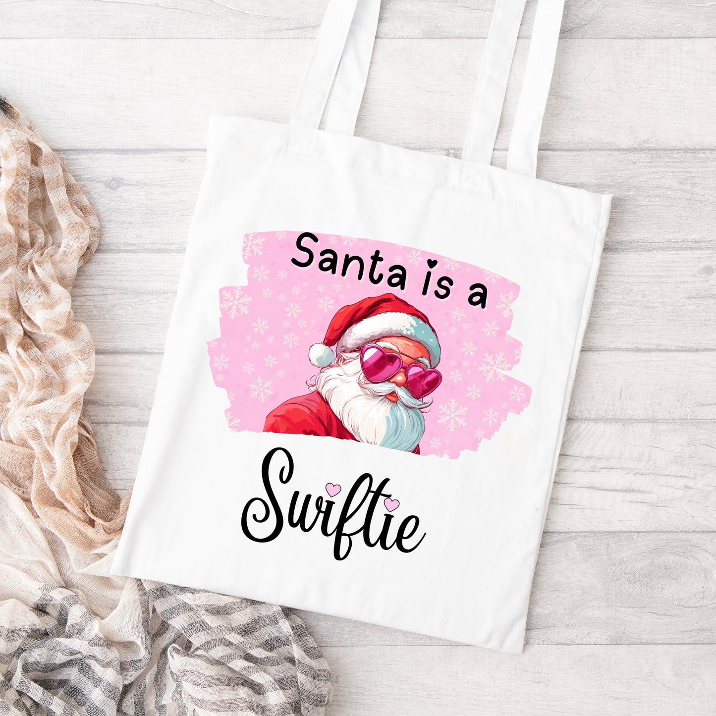 Santa is a Swiftie tote bag