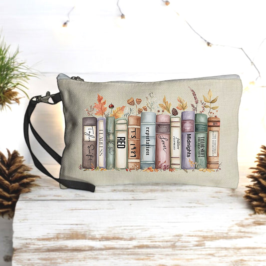 Autumn albums as books cosmetic bag