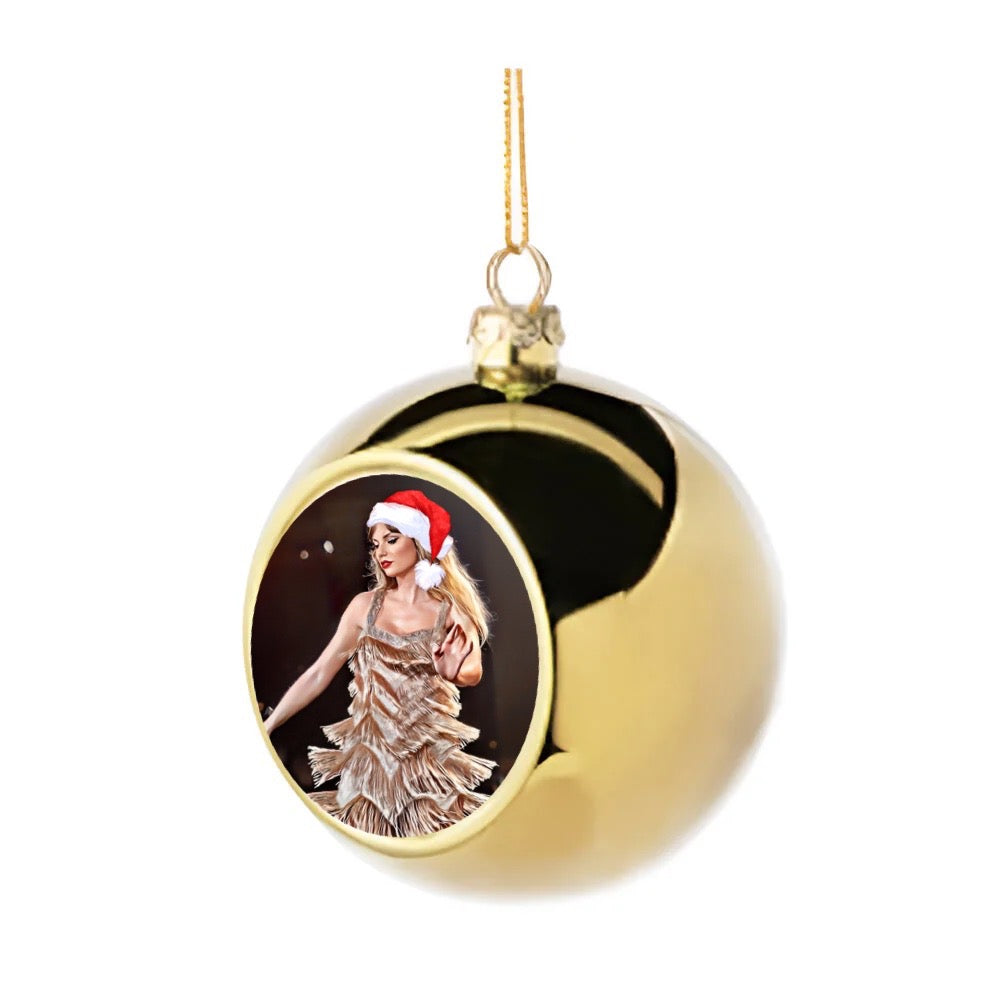 Festive Swiftie Christmas baubles