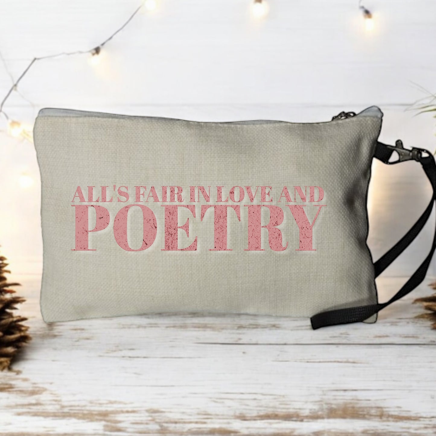 Love and Poetry cosmetic bag