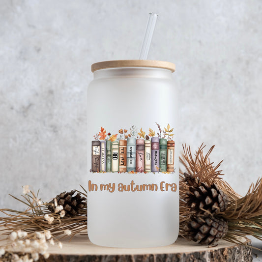 In my autumn era frosted glass tumbler 550ml