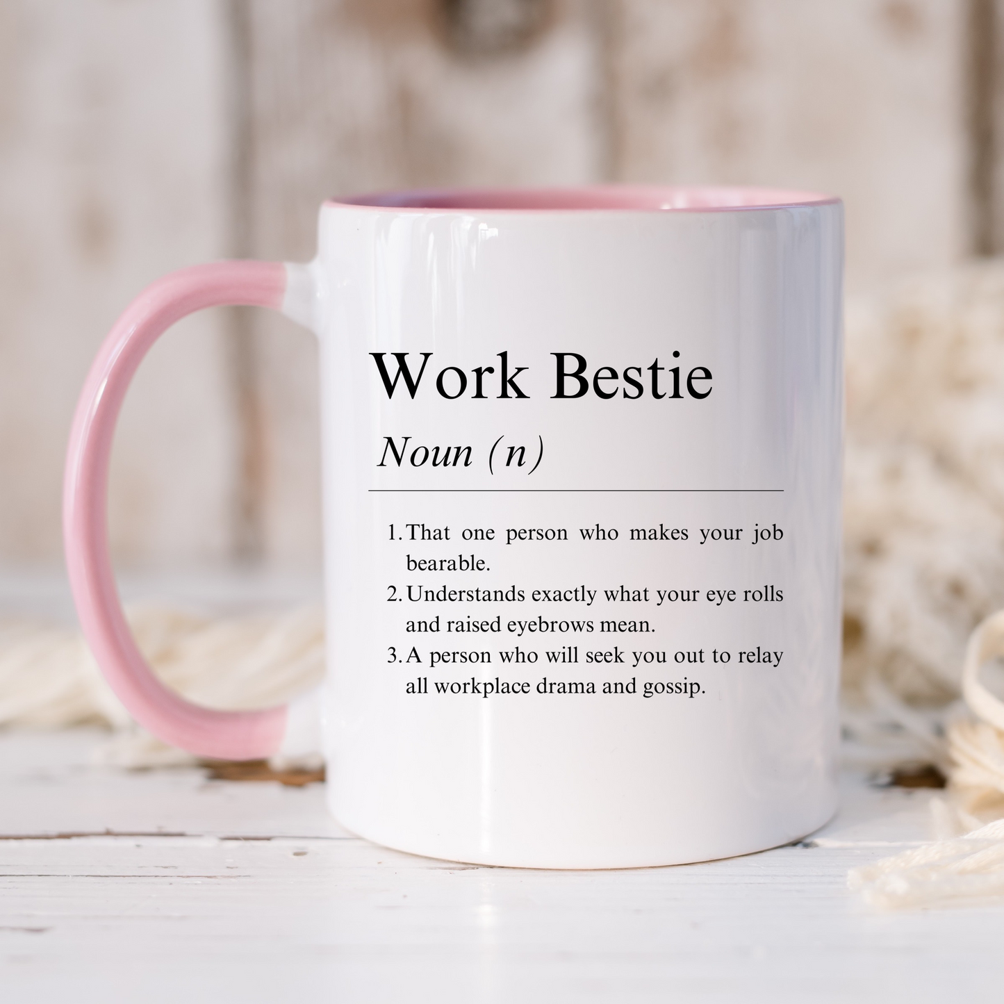 Funny work bestie dictionary style mug