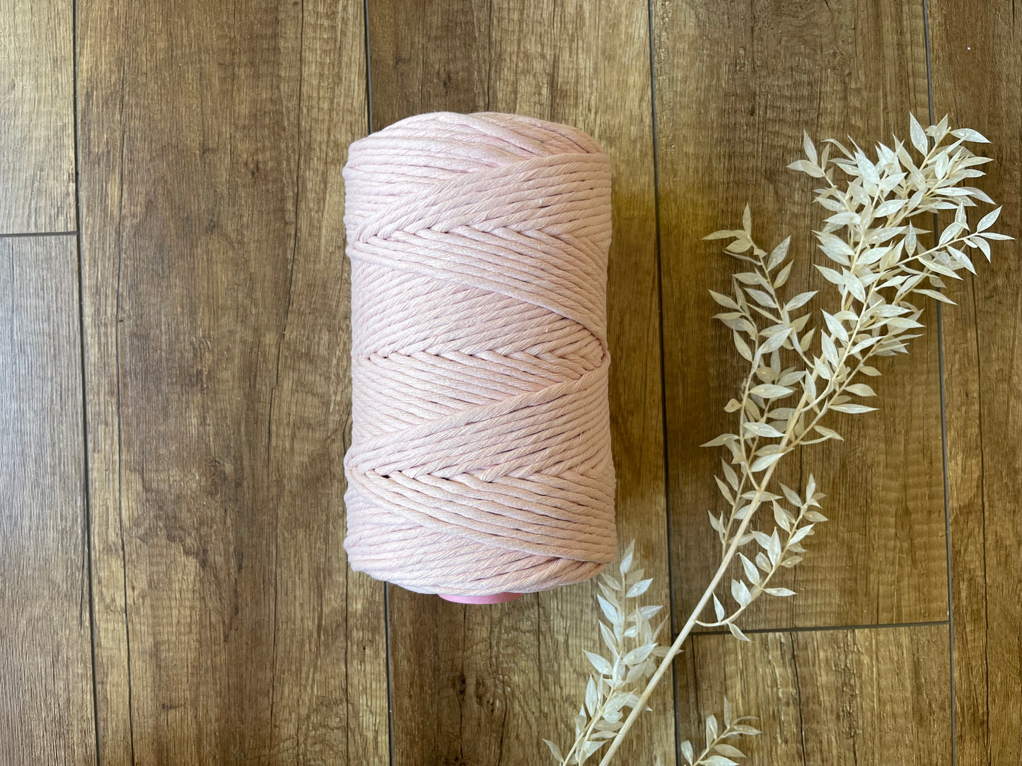 5mm recycled coloured cotton single twist string 1kg spool