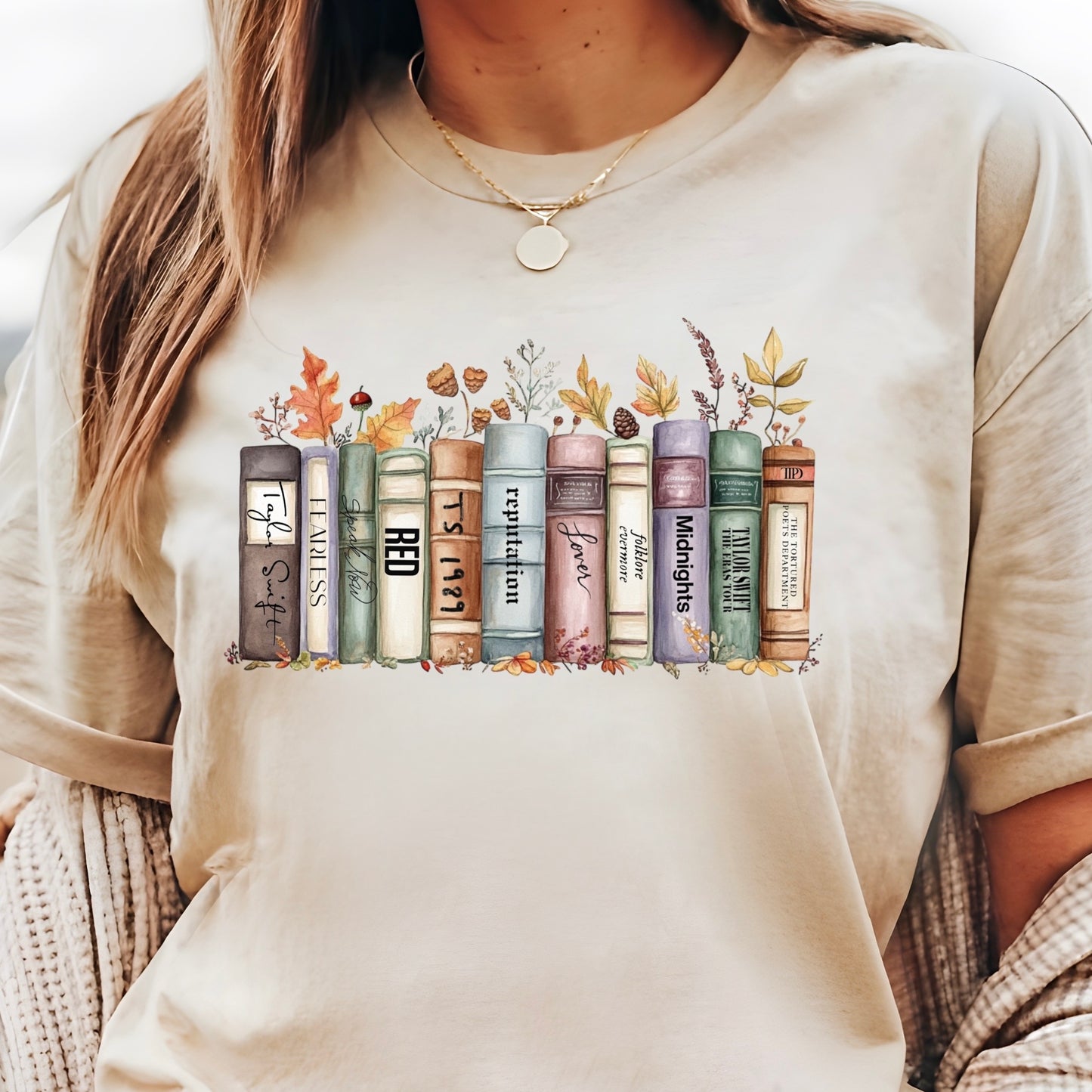 Taylor Autumn albums as books T-shirt